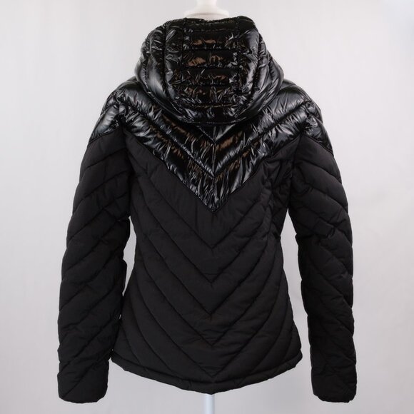 Moose Knuckles Monteau Exhibition Chevron Quilted Puffer Jacket, Black, Small - Picture 2 of 13